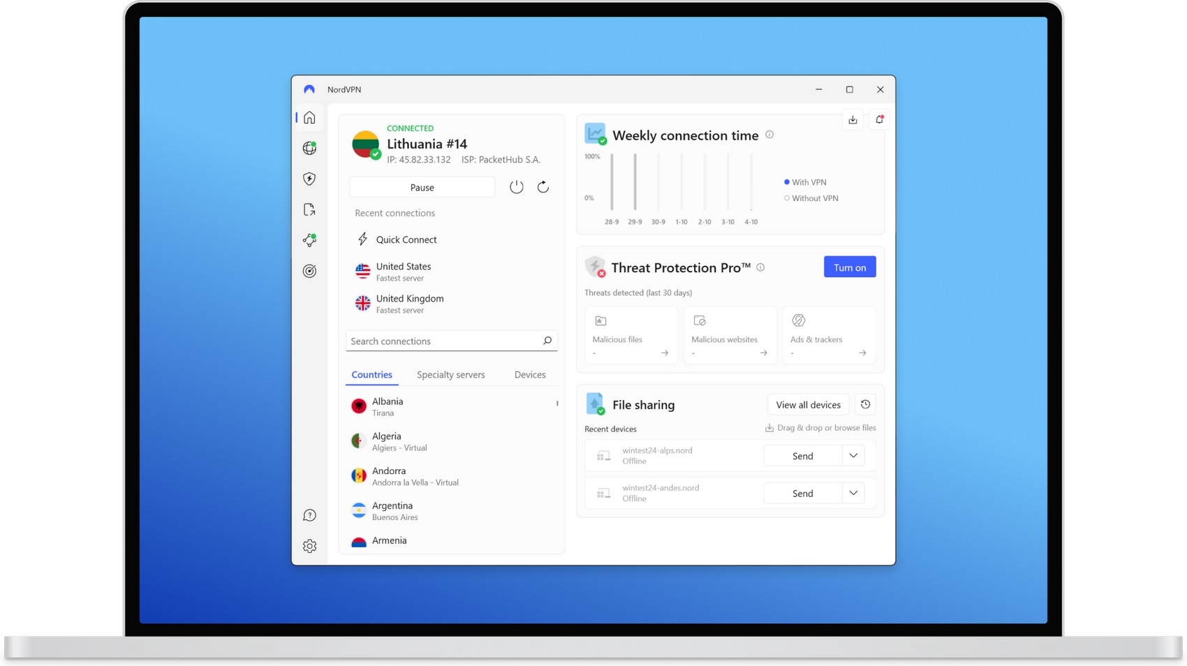 NordVPN connected