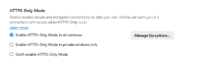 Firefox HTTPS mode security