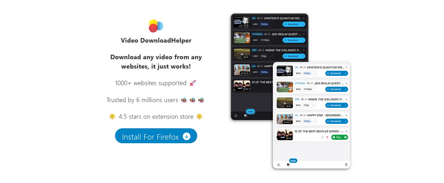 Firefox Video DownloadHelper